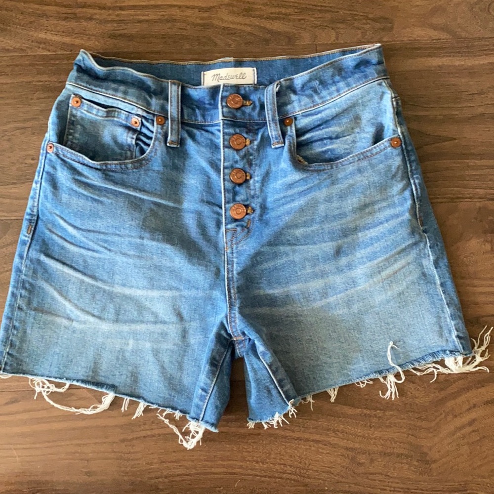 Madewell high rise denim short
